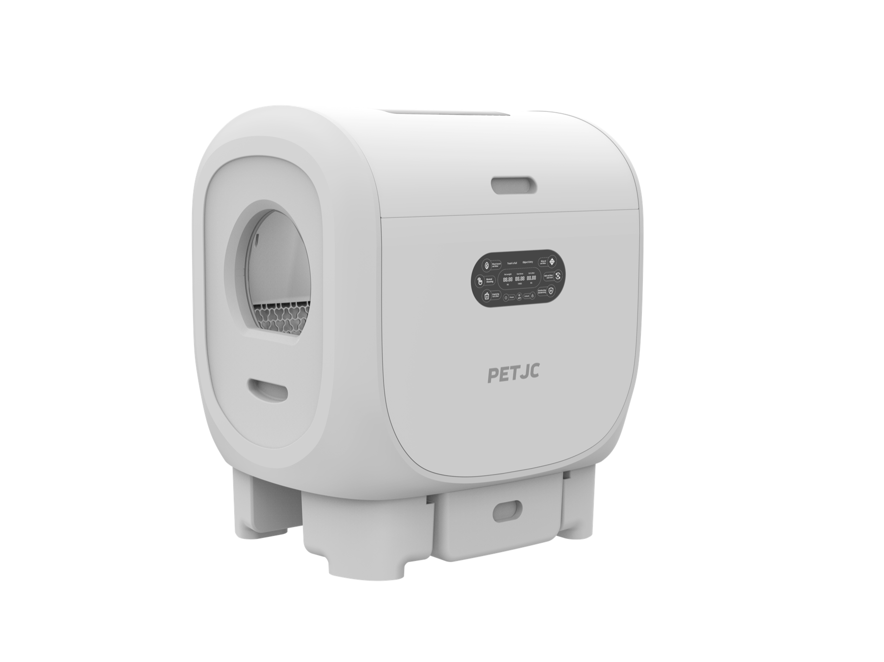 Angled view of the CX04_PRO smart litter box