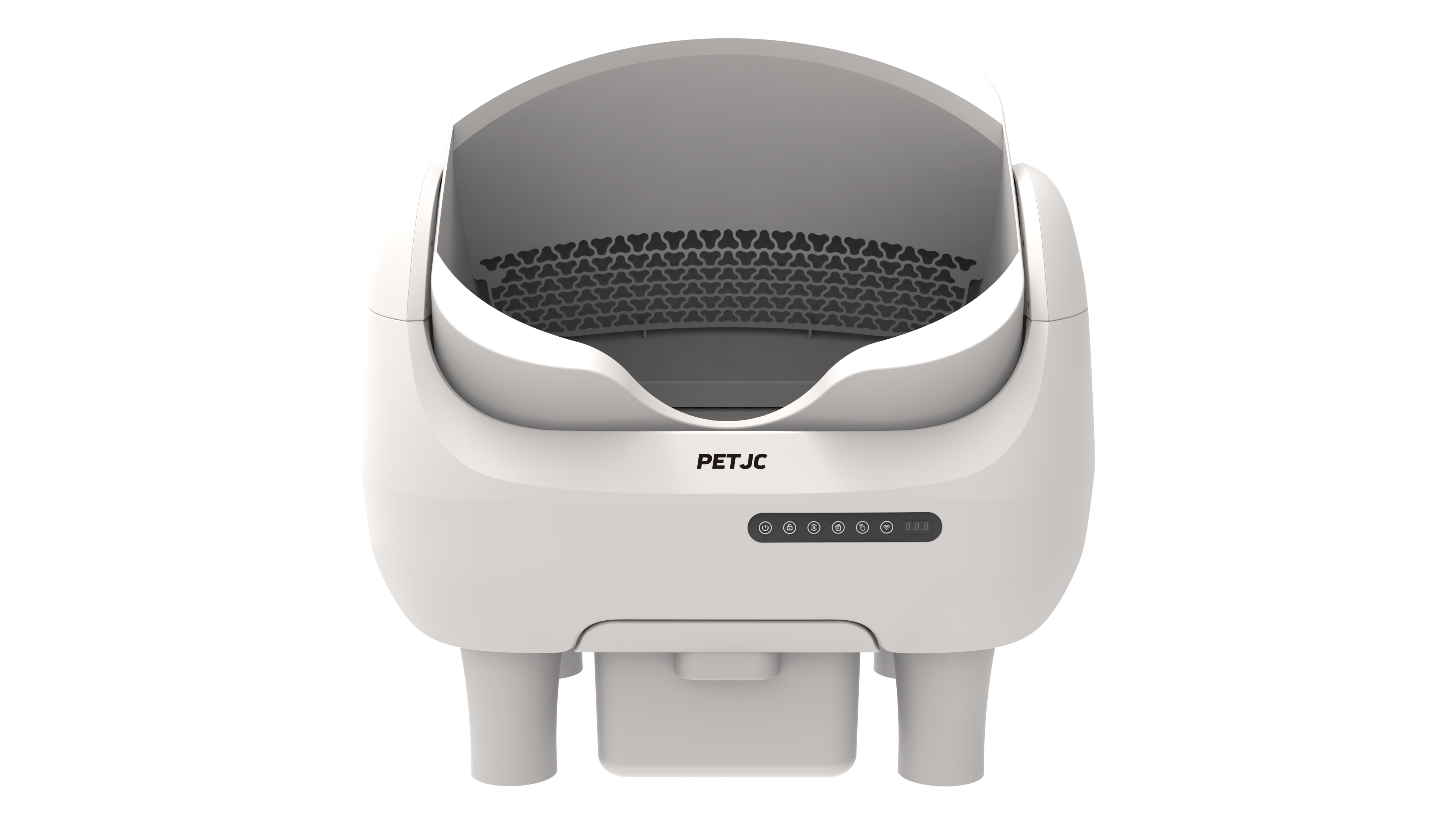 Front view of the DZ05-II PRO smart litter box