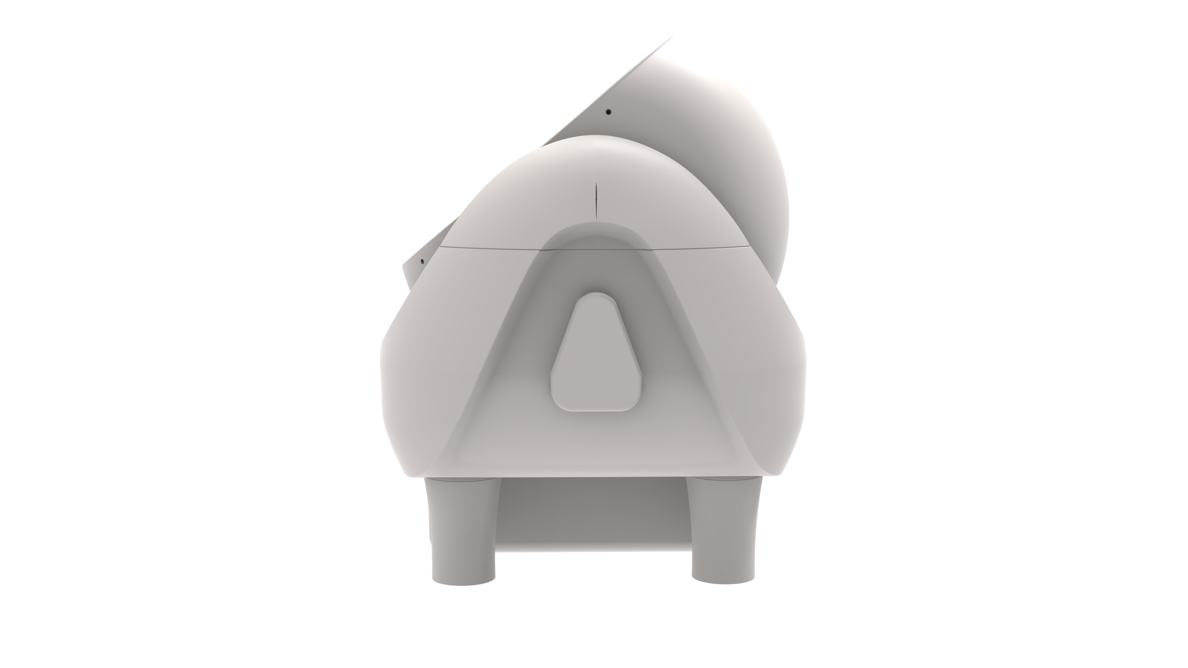 Side profile of the DZ05-II PRO smart litter box
